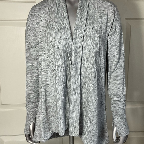 Athleta Womens light Gray Size Xtra Small Open Front Long Sleeve Cardigan - Picture 5 of 14